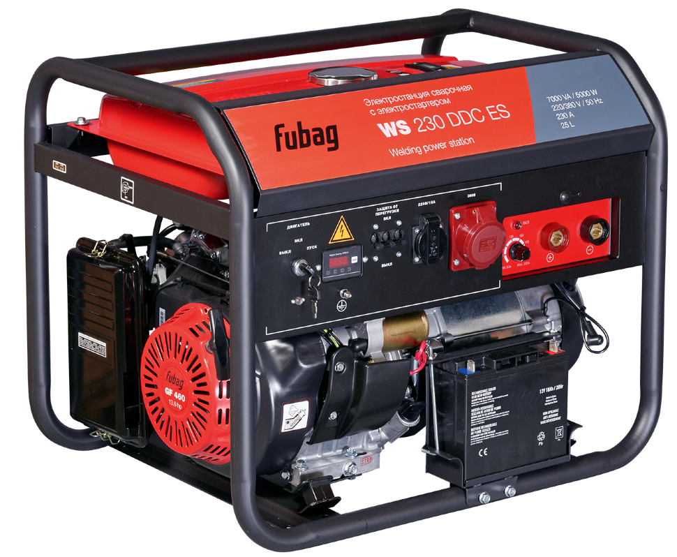 Электростанция сварочная Fubag WS 230 DDC ES бензиновая (380-220В)
